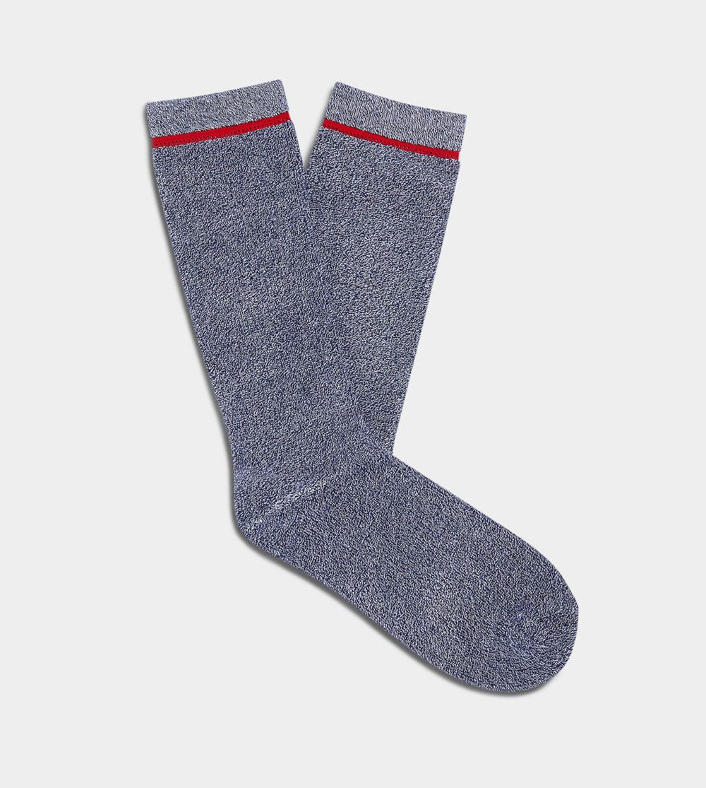 Ugg Sock Mens - Ugg Kyro Cozy Crew Marled Navy - 217HCTJMV